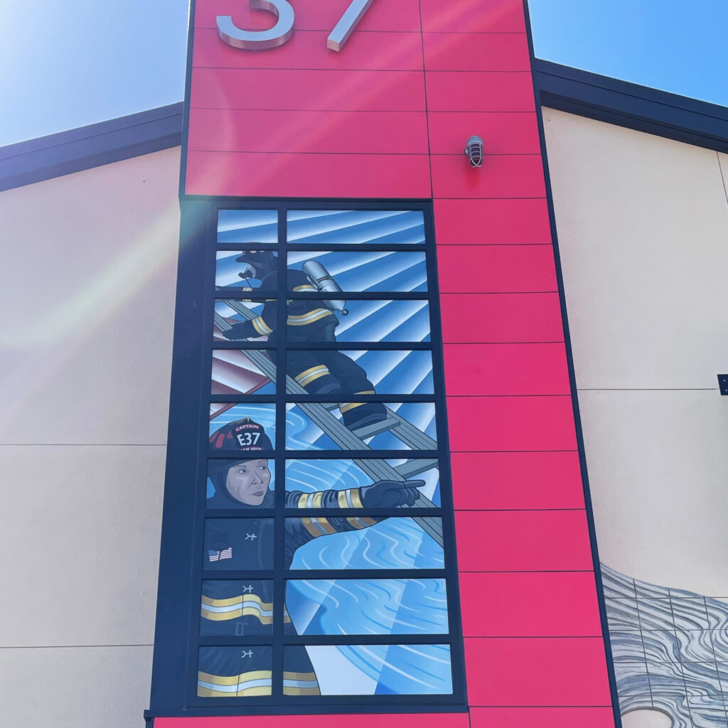 San Jose Fire Station 37 - VisualPro Custom Graphics. Designed and installed by ClimatePro.