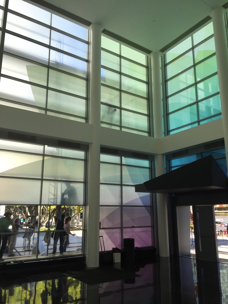 VisualPro installed large custom graphics for an Apple Event in San Francisco.