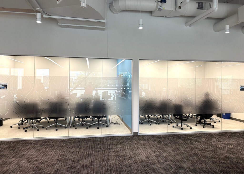 VisualPro Customizes Neutral Series Film for a Bay Area Office with a cool design.