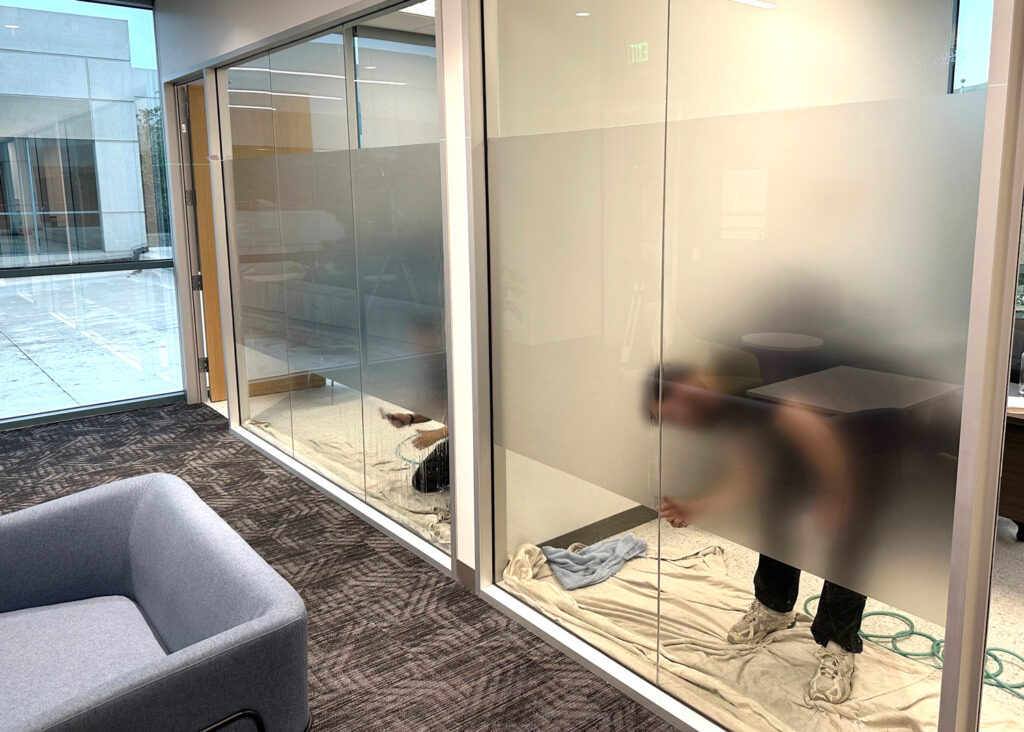 VisualPro Customizes Neutral Series Film for a Bay Area Office with a cool design.
