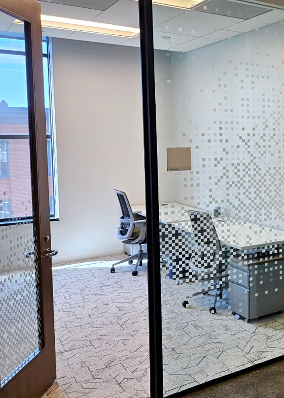 This office was upgraded with custom window film from VIsualPro.