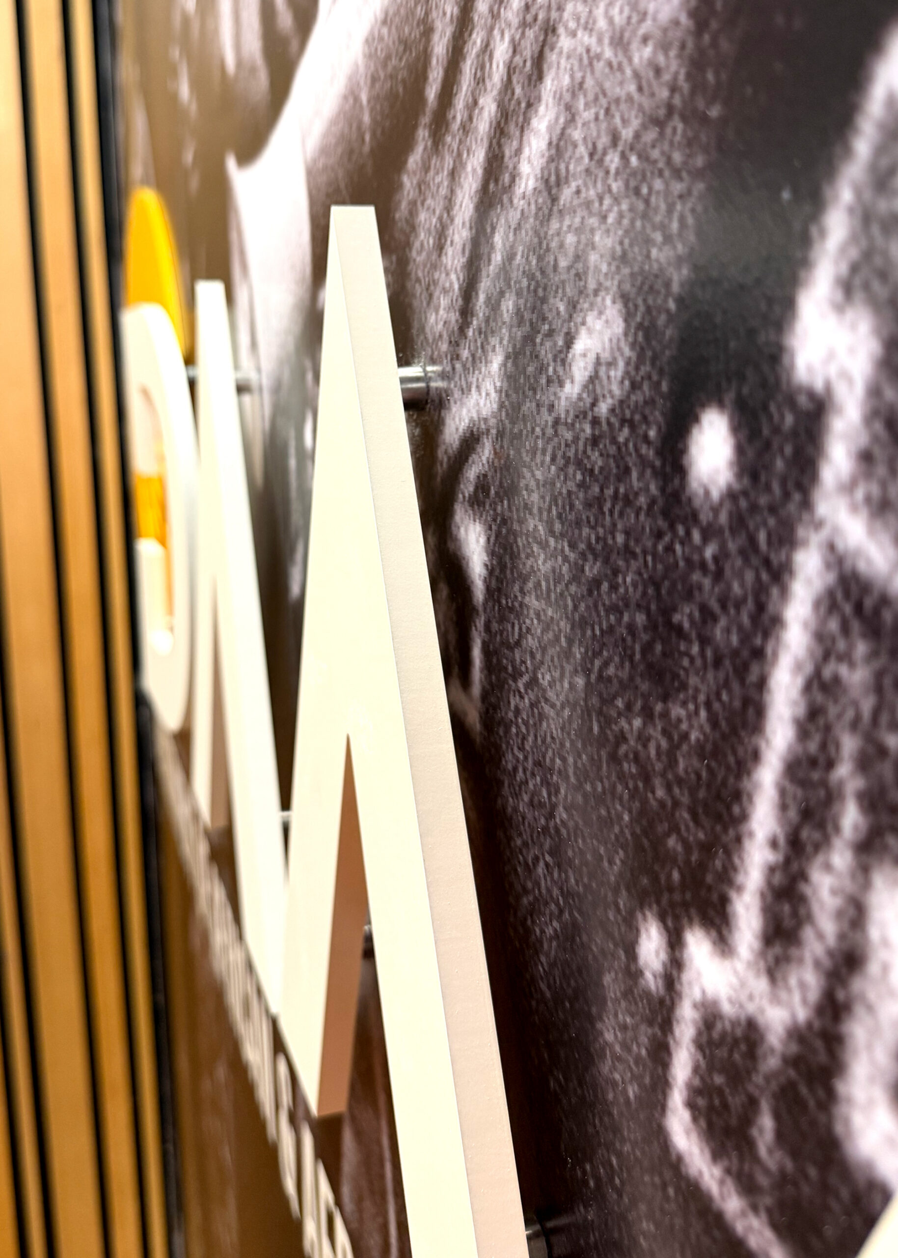 Another look at the acrylic signage.